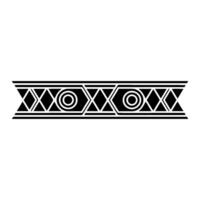 Geometric Black and White Border, Illustration, Minimalist Style vector