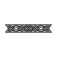 Intricate Celtic Knot Border Element on White vector