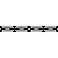 Geometric Border Repeating Oval Pattern in Black and White vector