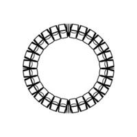 Abstract Geometric Circle on White Background - Modern vector