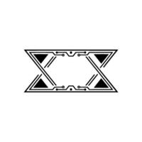 Techy Geometric Element on White Background vector