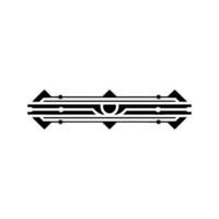 Geometric Eye Abstract, Black White, Minimalist, Modern Deco vector