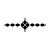Minimalist Black White Geometric Ornament on Cream Background vector