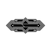 Geometric Art Deco Ornament with a Circuit Board vector