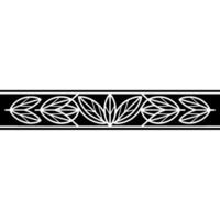 Elegant Black White Leaf Pattern Border vector