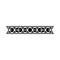Geometric Black and White Banner Element, Minimalist Style vector