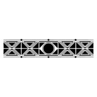 Geometric Art Deco Border Ornament on White, Minimalist vector