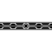 Geometric Black and White Border, Futuristic Element vector