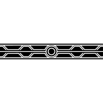 Geometric Black and White Border, Futuristic Element