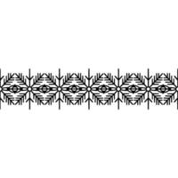 Minimalist Snowflake Border Ornament vector