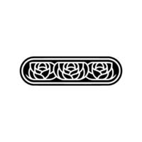 Geometric Rose Border Minimalist Floral on Cream Background vector