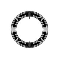 Geometric Circle, Minimalist Black and White Ornamentation vector