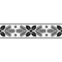 Minimalist Christmas Border Holly, Spruce, Snowflakes on White vector