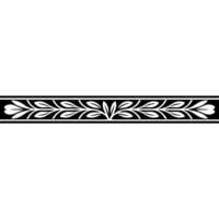 Elegant Floral Border in Black and White on Clean Background vector