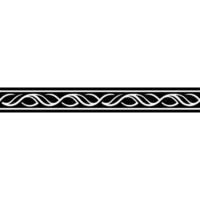 Ornamental Black and White Border Element on Gradient Background - Ornament vector