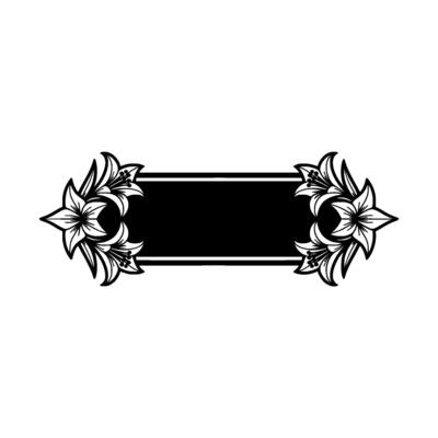 Elegant Black and White Lily Frame