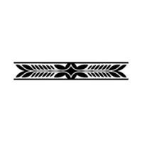 Elegant Black Floral Border on White Background - Ornament, Foliage vector