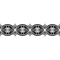 Ornate Black and White Border Element - Symmetry vector
