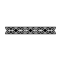 Geometric Black and White Ornamental Border on White Background - Element vector