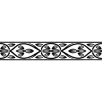 Elegant Black and White Decorative Border on White Background - Pattern vector