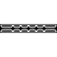 Minimalist Geometric Border, Black and White Pattern - Element vector