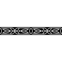 Elegant Black White Decorative Border - Pattern vector