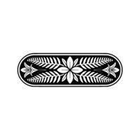 Elegant Floral Pattern in Black and White, Decorative. vector