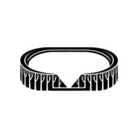Abstract Stadium with Tree Silhouettes, Minimalist vector