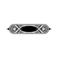 Black and White Ornamental Banner, Minimalist Style, Decorative Element vector
