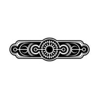 Art Deco Geometric Ornament in Black White vector