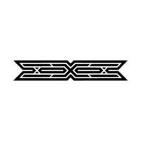 Geometric Black Border on White Background - Minimalist vector