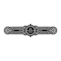 Elegant Art Deco Element Ornamental Bar with No Text vector