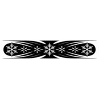 Minimalist Winter Snowflake Border, Illustration vector