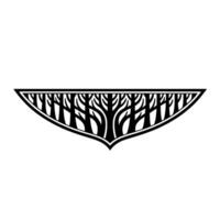 Minimalist Forest Silhouette Geometric on White vector