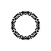 Elegant Circular Floral Ornament on White Background vector