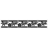 Elegant Black Floral Border for Print Digital Use vector