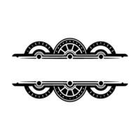 Geometric Deco Border - Black Beige Element vector