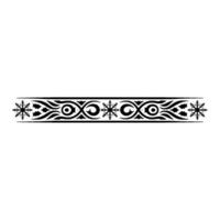 Ornate Black Winter Border on White Background vector