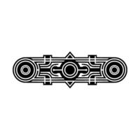 Abstract Deco Ornament in Black and White vector