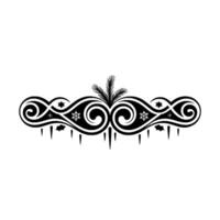 Winter Ornament Black and White vector