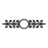 Elegant Decorative Laurel Wreath with Center Circle vector