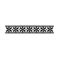 Ornamental Border in Black and White, Elegant Patterned vector
