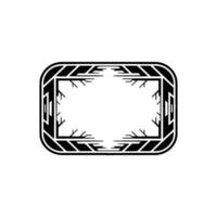 Geometric Frame with Branch Accents Modern Element vector