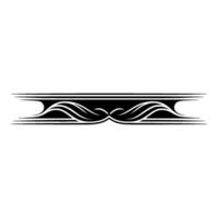Abstract Wave Ornament in Black White on White Background vector
