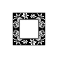 Floral Frame - Elegant Monochrome for Invitations, Cards, and More vector
