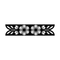 Elegant Black Floral Border - Decorative Element for Invitations and Prints vector