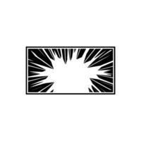 Burst Frame Comic Book Style, Explosion Effect, Minimalist vector