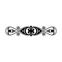 Ornamental Scrollwork Border in Black on White vector