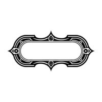 Art Deco Label - Ornate Frame on White Background vector
