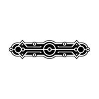 Abstract Geometric Ornament, Minimalist, Black White vector